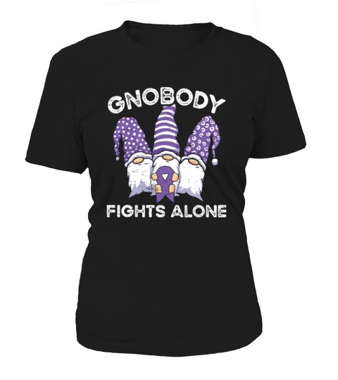 Gnome Epilepsy Purple Ribbon Epileptic Epilepsy Women's T-Shirt