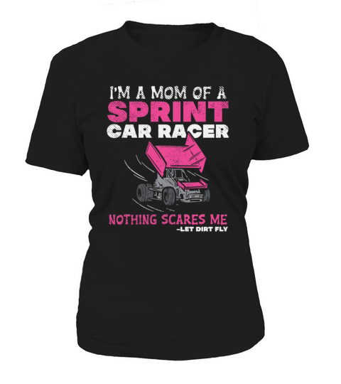 Mom Of A Sprint Car Racer Race Day Driver Mother P Women's T-Shirt