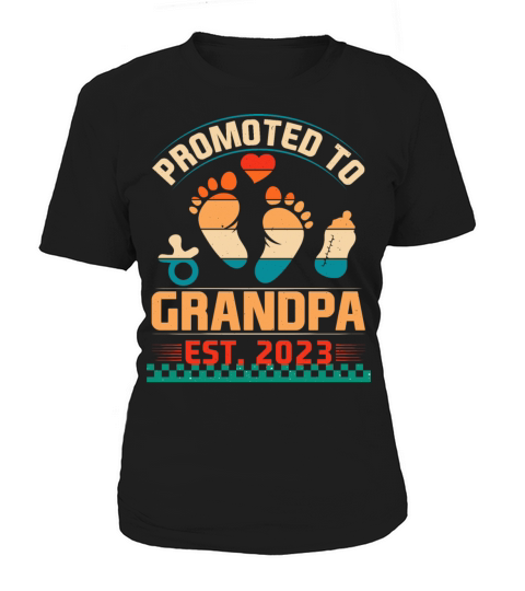 Promoted To Grandpa 2023 loading for pregnancy ann Women's T-Shirt