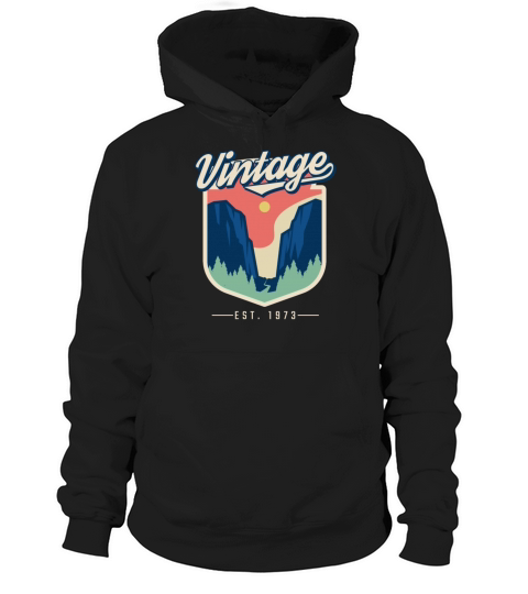 1973 Vintage born in Retro age Birthday gift idea Hoodie Unisex