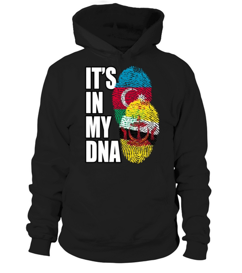 Azerbaijani And Bruneian Mix Heritage DNA Flag Hoodie Unisex