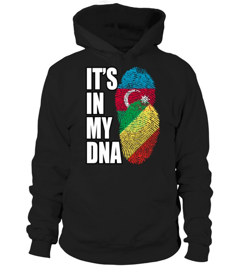 Azerbaijani And Congolese Republic Mix Heritage DN Hoodie Unisex