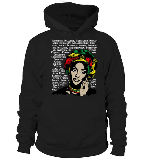Black history month african women words design268 Hoodie Unisex