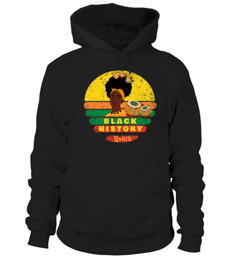 Black History month retro vintage afro hair woman Hoodie Unisex