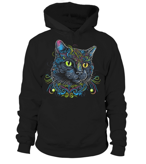 Colorful Cat Hoodie Unisex