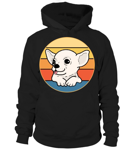 Cute Chihuahua Dog Breed Vintage Retro Sunset Hoodie Unisex