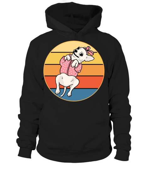 Cute Chihuahua Dog Breed Vintage Retro Sunset Hoodie Unisex
