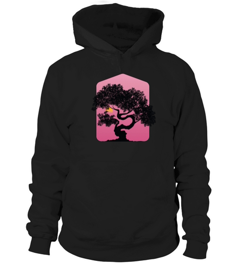 Pink Landscape Bonsai Hoodie Unisex