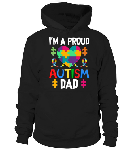 Proud Dad Autism Awareness Family Matching Hoodie Unisex