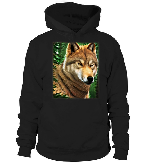 Wolf artwork design predator face imprint Hoodie Unisex