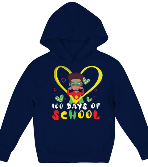 100 Day Of School 100th Days Black History Month Kids Hoodie