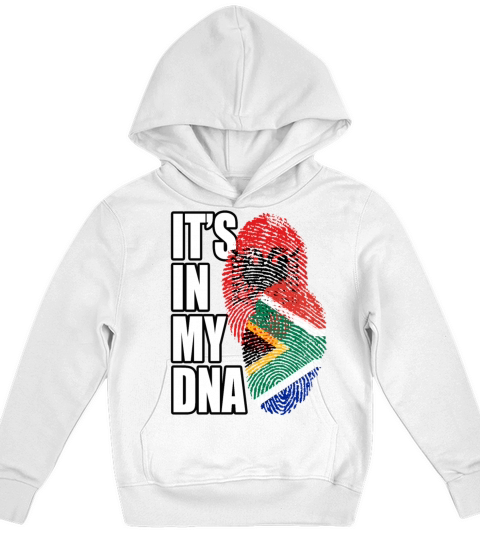 Albanian And South African Mix Heritage DNA Flag Kids Hoodie