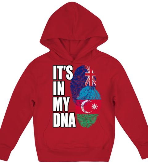 Azerbaijani And New Zealand Mix Heritage DNA Flag Kids Hoodie