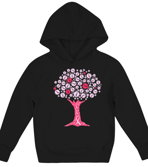 Breast Cancer Awareness Tree Kids Hoodie