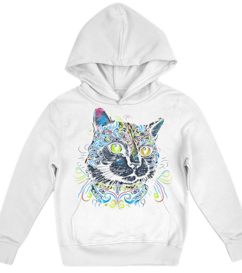 Colorful Cat Kids Hoodie
