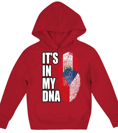 Czech And Peruvian Mix Heritage DNA Flag Kids Hoodie