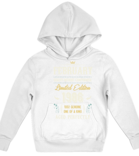 February 1986 Vintage Birthday Present Kids Hoodie