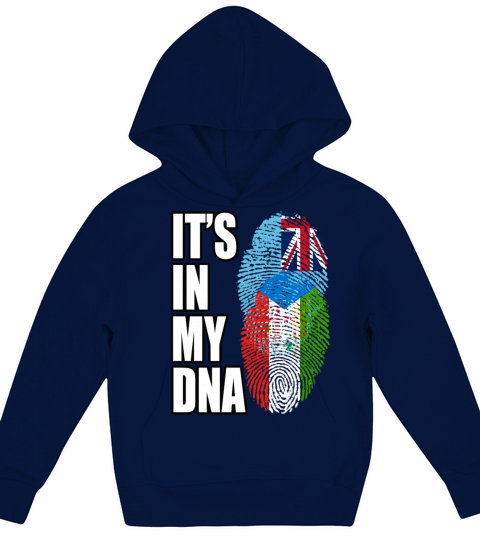 Fijian And Equatorial Fijian Mix Heritage DNA Flag Kids Hoodie