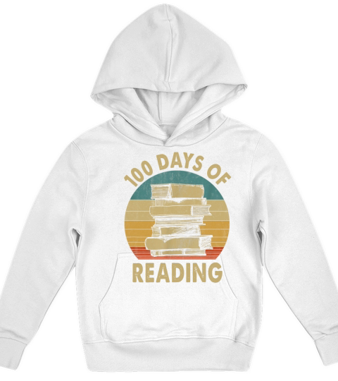 Happy 100 Days Of School Reading Student Teacher Kids Hoodie