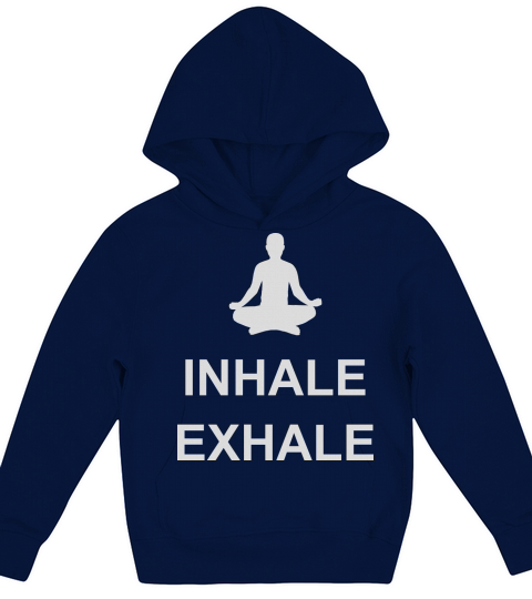 inhale exhale yoga quote Kids Hoodie