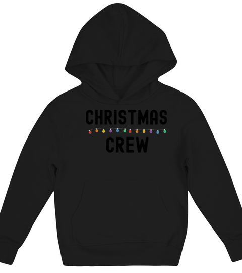 Merry Christmas Crew Grunge Matching Pajama Lights Kids Hoodie