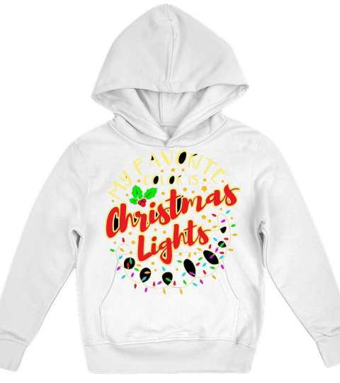 My Favorite Color Is Christmas Lights Kids Hoodie