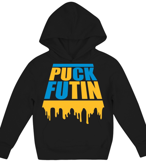 puck futin logo design Kids Hoodie