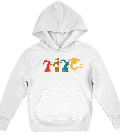 Robot Robotics Engineer Retro Kids Hoodie