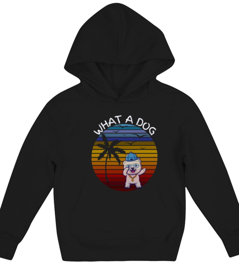 What a dog-Vintage Retro Style Kids Hoodie