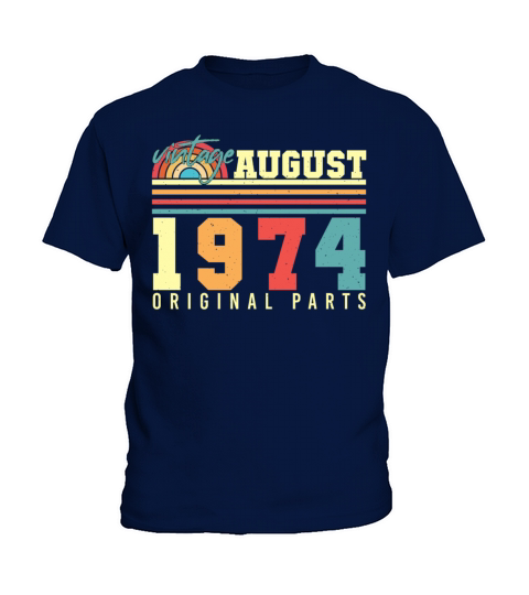 1974 August Vintage Kids T-Shirt