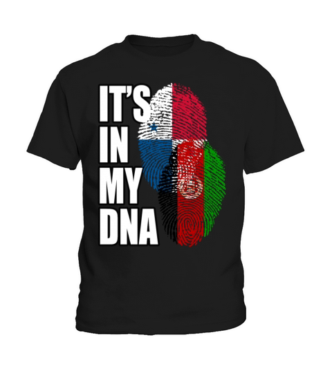 Afghan And Panamanian Mix Heritage DNA Flag Kids T-Shirt