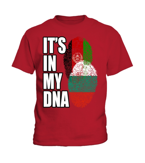 Bulgarian And Afghanistan Mix Heritage DNA Flag Kids T-Shirt
