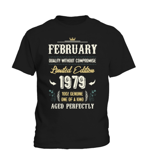 February 1979 Vintage Birthday Present Kids T-Shirt