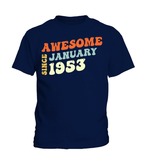 Groovy 70 Years Old Awesome Since January 1953 Kids T-Shirt