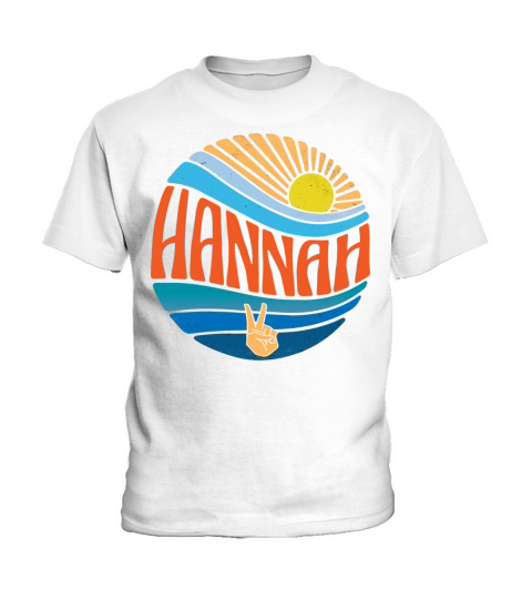 Hannah Shirt Vintage Sunset Hannah Groovy Tie Dye Kids T-Shirt