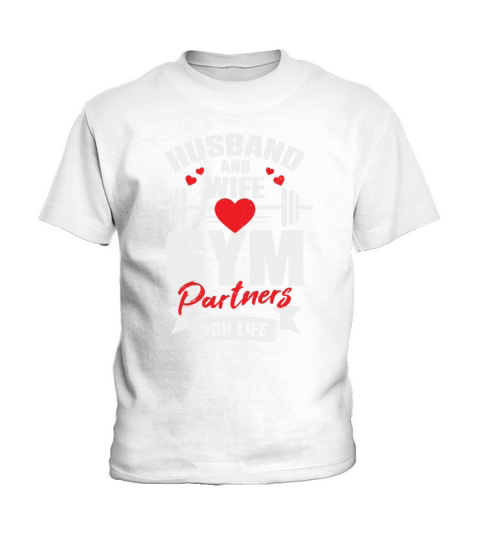 Husband And Wife Gym Partners For Life Kids T-Shirt