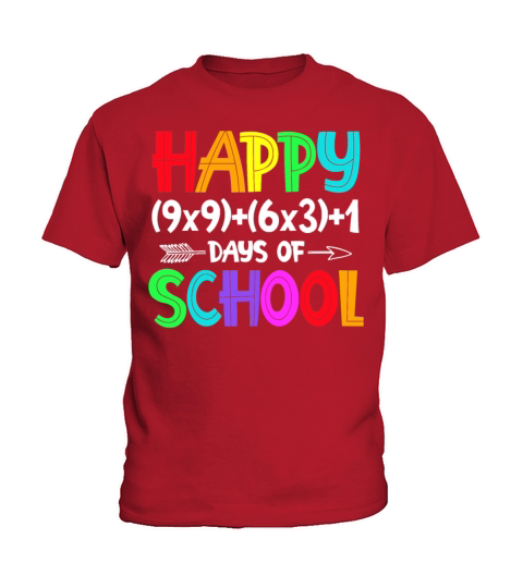 Math Formula 100 Days Of School Shirt Math Teacher Kids T-Shirt