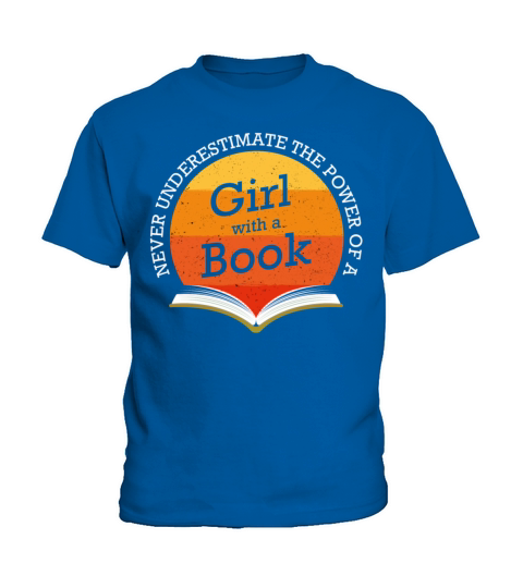 Never Underestimate The Power of A Girl With Book Kids T-Shirt
