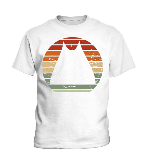 Vintage Black Cat Lover Distressed Retro Style Kids T-Shirt