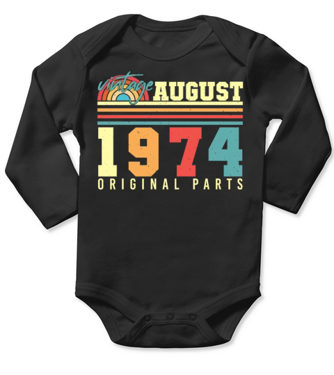 1974 August Vintage Long Sleeve Baby One-Piece