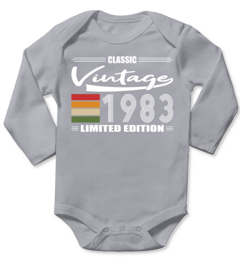 40th birthday classic 1983 vintage 1983 Long Sleeve Baby One-Piece