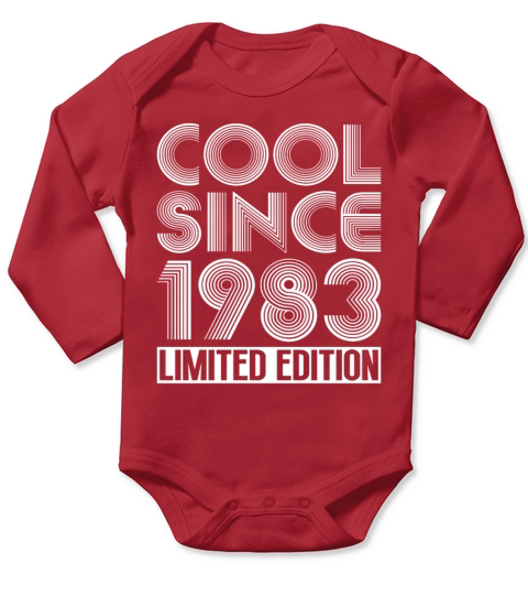 40th birthday vintage 1983 cool since 1983 Long Sleeve Baby One-Piece