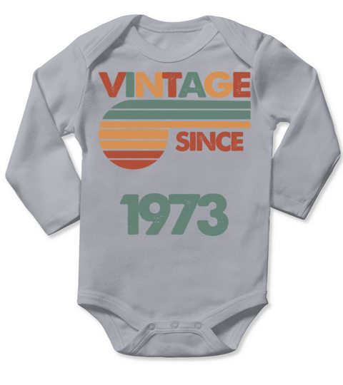 49th Vintage Birthday 1973 Long Sleeve Baby One-Piece