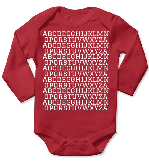 Alphabets Long Sleeve Baby One-Piece