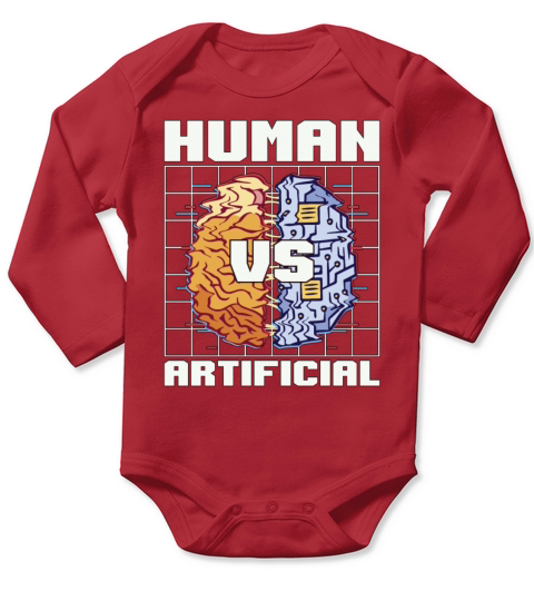 Artificial Intelligence Human VS Engineer Robotics Long Sleeve Baby One-Piece