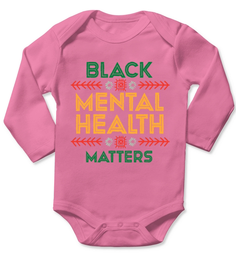 Black History Month 2022 for Black Mental Health M Long Sleeve Baby One-Piece