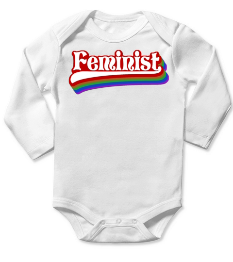 Feminist Vintage Retro Long Sleeve Baby One-Piece