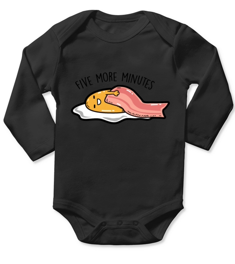 Fried egg - Five more minutes Long Sleeve Baby One-Piece
