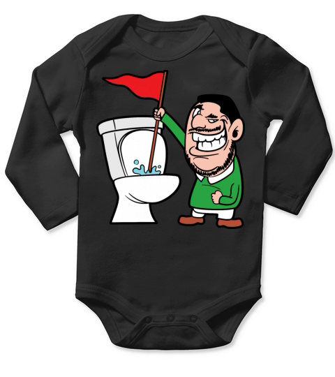 Golf Toilet Player Golfer Sports Game Long Sleeve Baby One-Piece