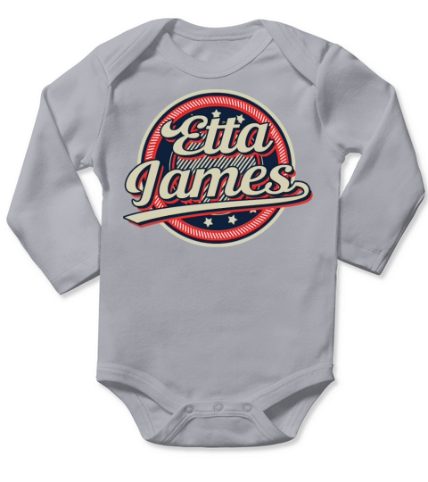 Graphic Aesthetic Etta Proud Name Circle Vintage Long Sleeve Baby One-Piece
